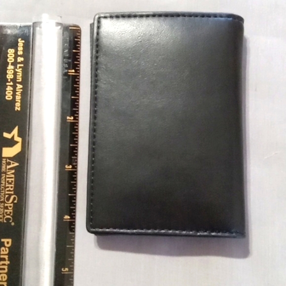 NEW COLE HAAN Black Grey  Wallet Mens Leather  Credit Card Holder Gray - Picture 3 of 8